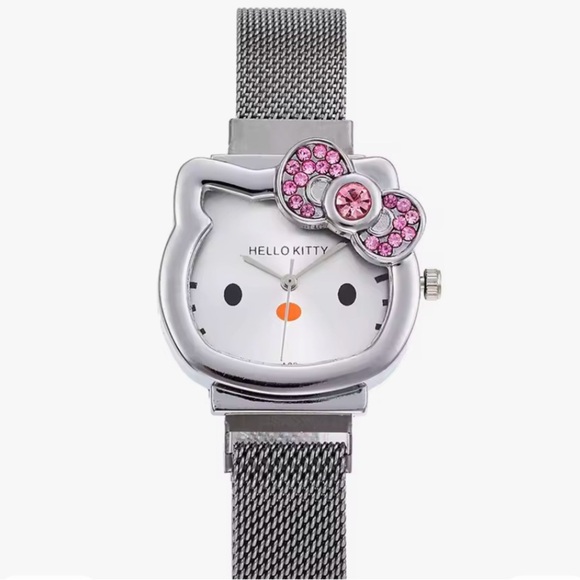 Silver Rhinestone Hello Kitty Watch - Picture 1 of 4